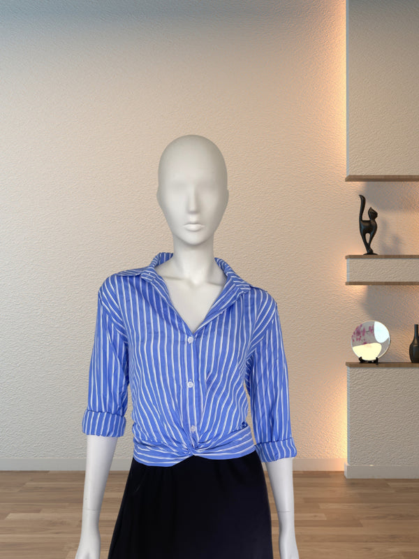 Striped Chic Knot Shirt