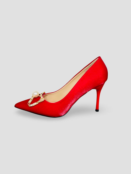 Crimson Pearl Royal Heels