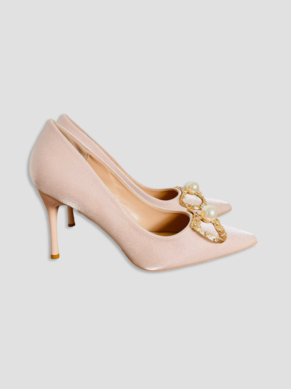 Crimson Pearl Royal Heels