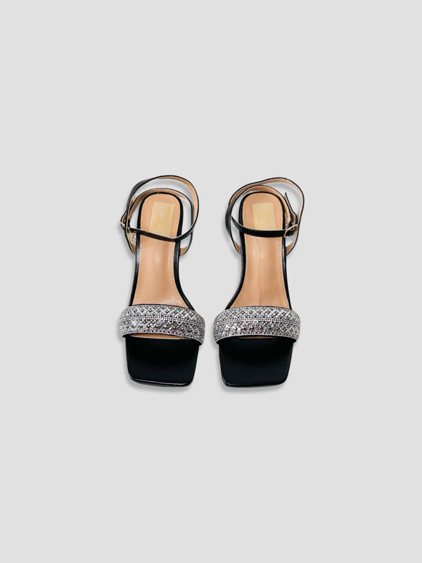 Crystal Embellished Ankle-Strap Stilettos