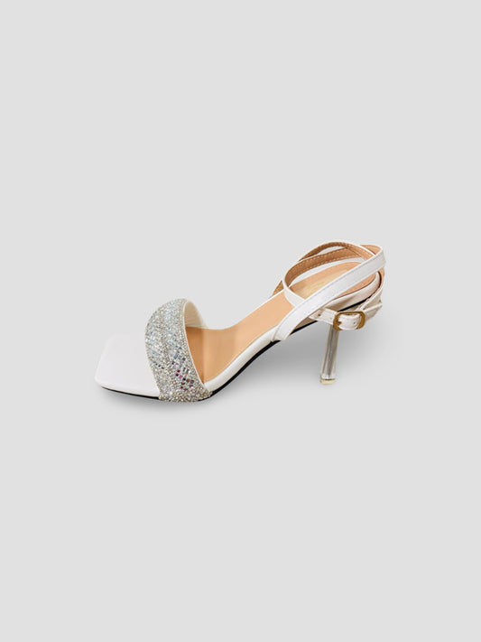 Crystal Embellished Ankle-Strap Stilettos