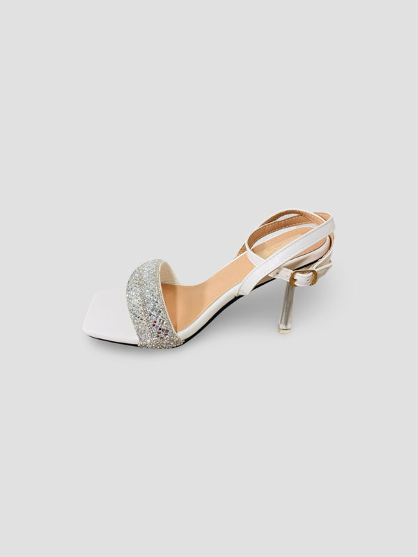 Crystal Embellished Ankle-Strap Stilettos