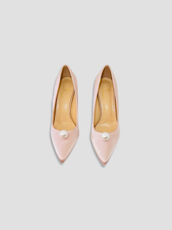 Pearl Luce Satin Pumps