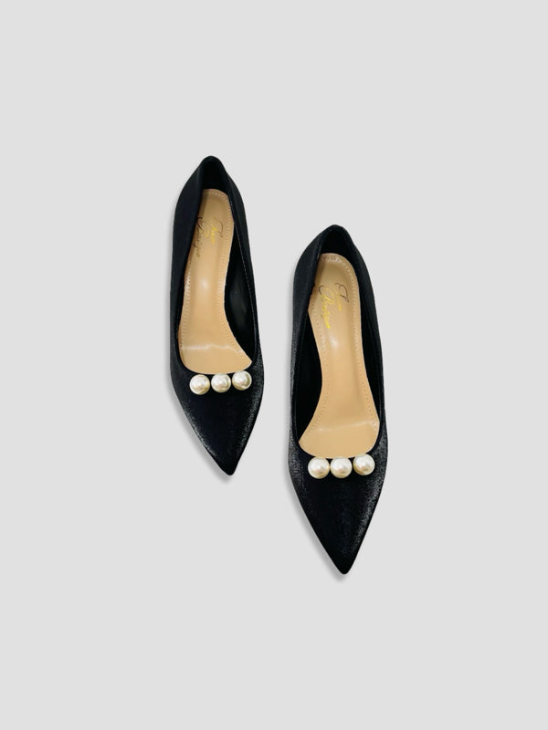 Pearl Luce Satin Pumps