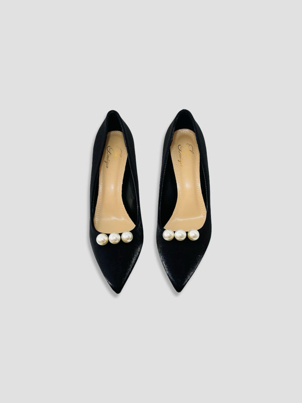 Pearl Luce Satin Pumps