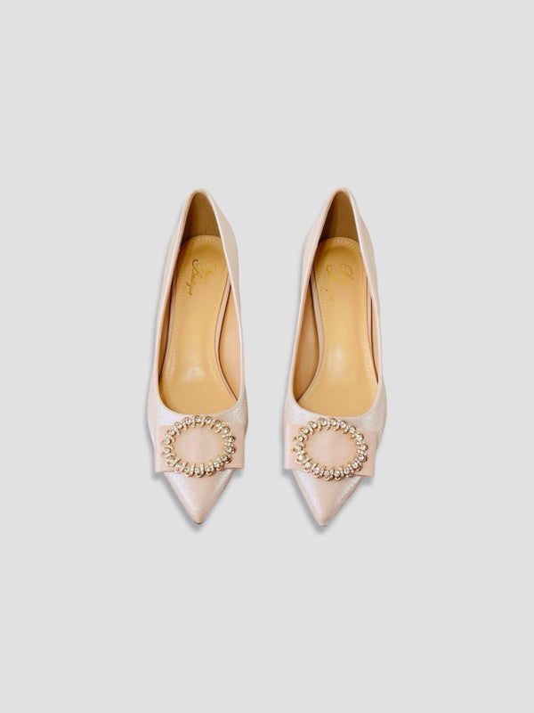 Luxury Rhinestone Satin Heels