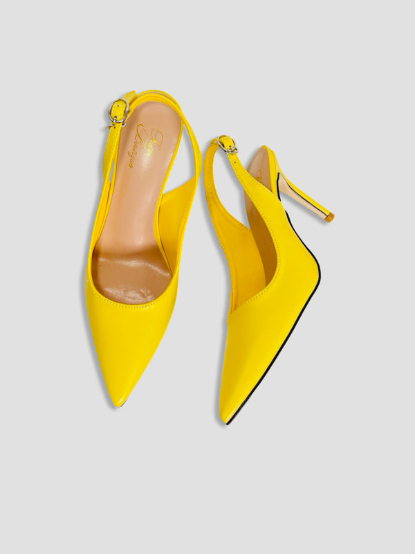 Women Pointed-Toe Slingback Heels