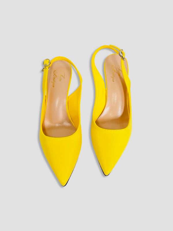Women Pointed-Toe Slingback Heels