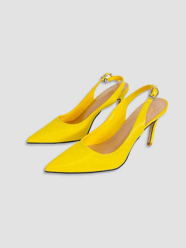 Women Pointed-Toe Slingback Heels