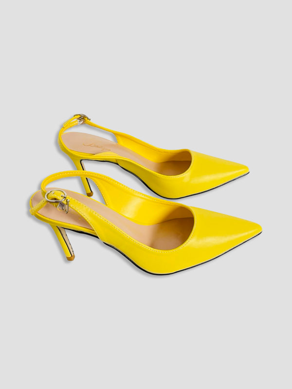 Women Pointed-Toe Slingback Heels