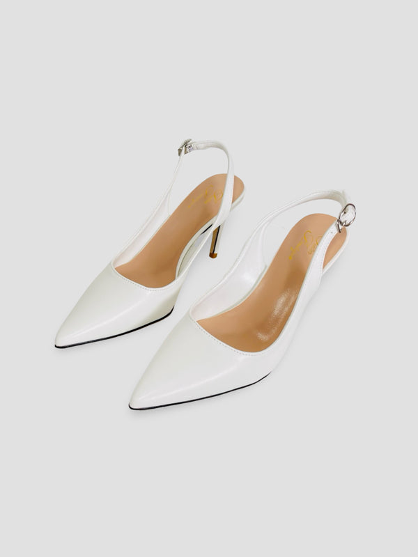 Women Pointed-Toe Slingback Heels