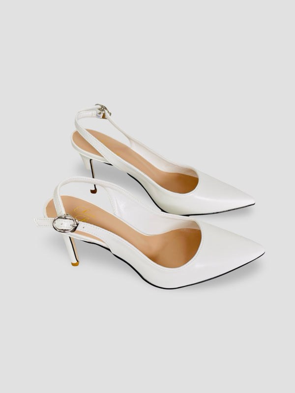 Women Pointed-Toe Slingback Heels