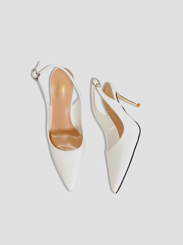 Women Pointed-Toe Slingback Heels