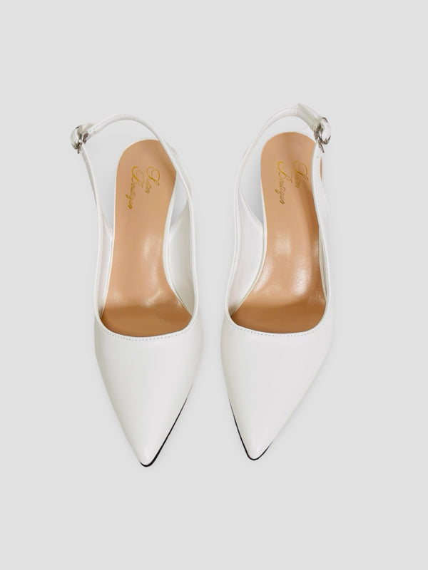 Women Pointed-Toe Slingback Heels