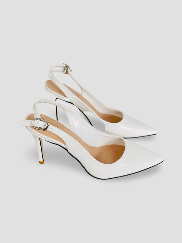 Women Pointed-Toe Slingback Heels