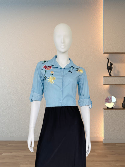 Floral Charm Chambray Shirt