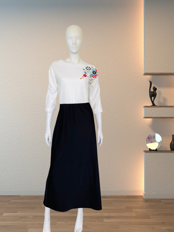 Floral Elegance White Top