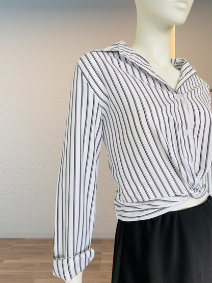 Striped Chic Knot Shirt