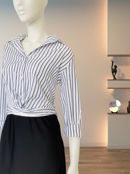 Striped Chic Knot Shirt