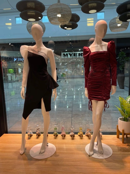 Elegant Black One-Shoulder Asymmetrical Dress