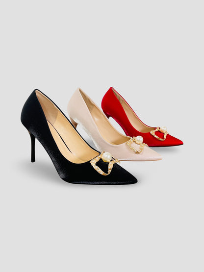 Crimson Pearl Royal Heels