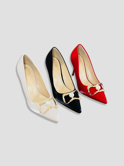 Crimson Pearl Royal Heels