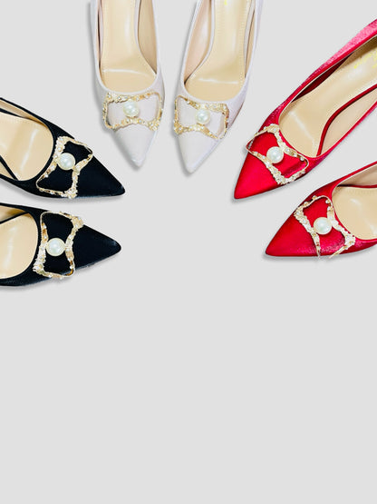 Crimson Pearl Royal Heels