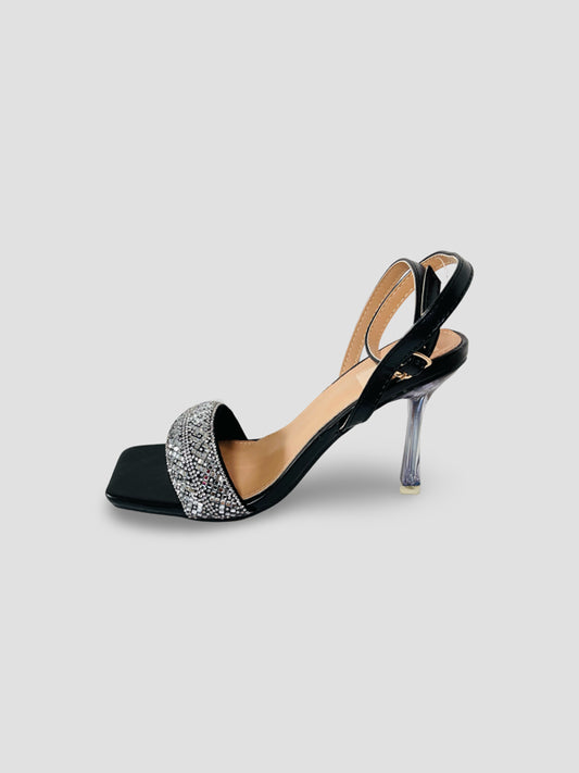 Crystal Embellished Ankle-Strap Stilettos