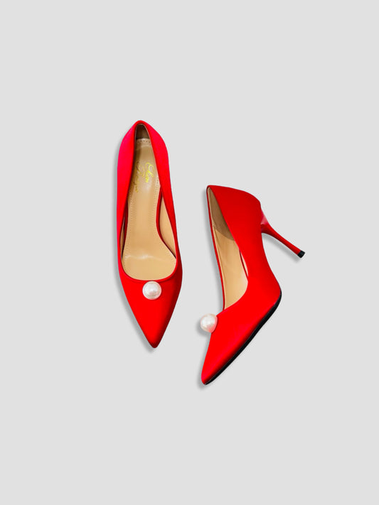 Pearl Luxe Satin Pumps