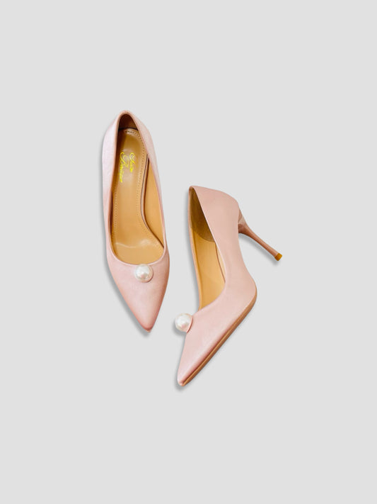 Pearl Luce Satin Pumps