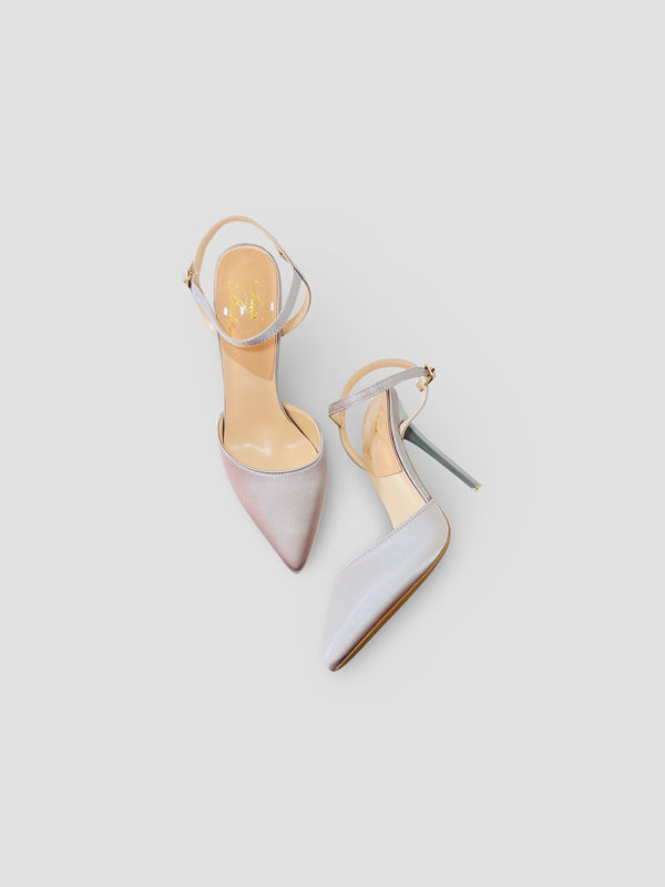 Velvet Pointed-Toe Stilettos with Double Straps