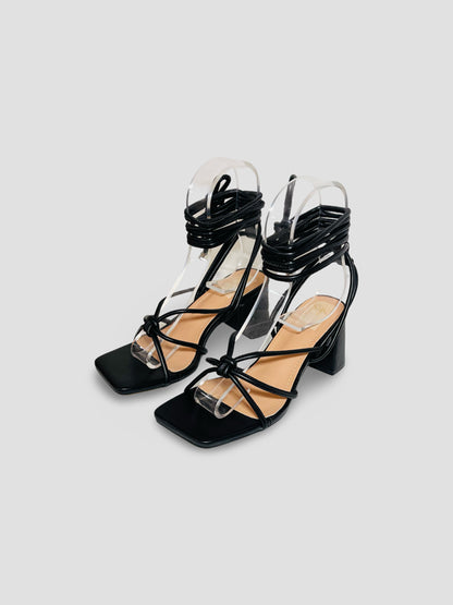 Lace-Up Block Heels-Strappy Summer Sandals