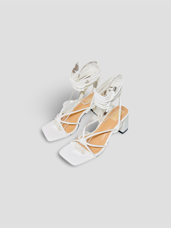 Lace-Up Block Heels-Strappy Summer Sandals