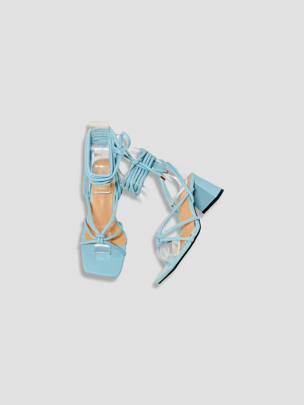 Lace-Up Block Heels-Strappy Summer Sandals