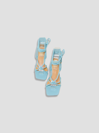 Lace-Up Block Heels-Strappy Summer Sandals