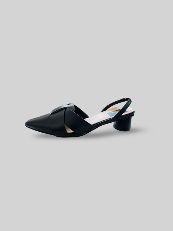 Patent Slingback Pumps- Black
