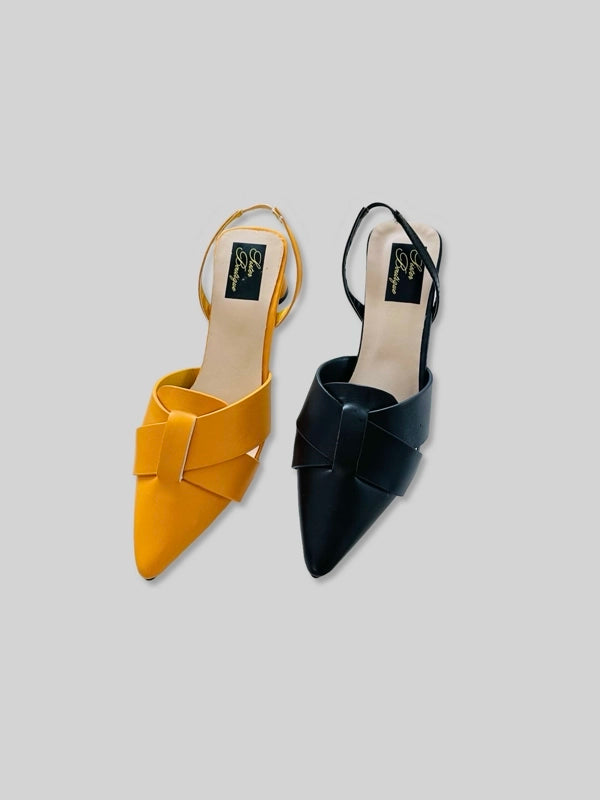 Patent Slingback Pumps- Yellow