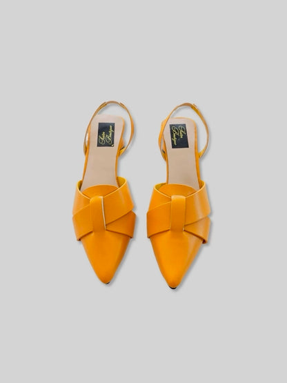 Patent Slingback Pumps- Yellow