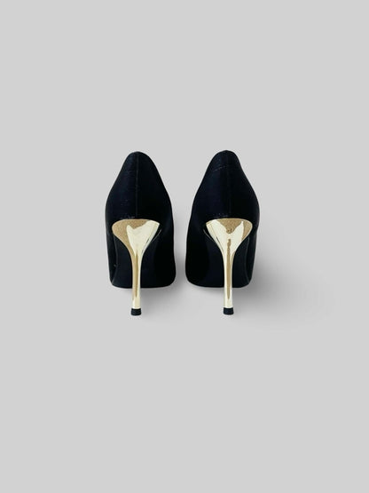 Luxury Suede Rhinestone Pumps