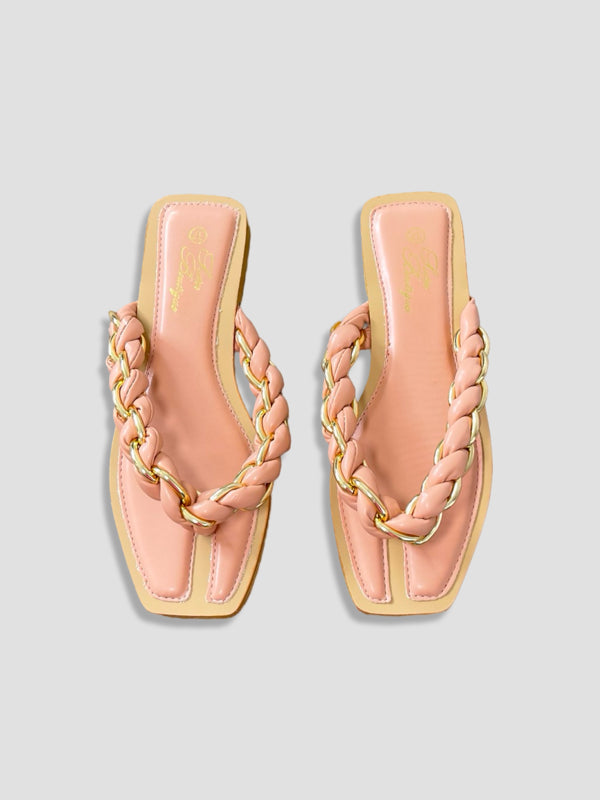 Braided Gold Chain Beach Thong