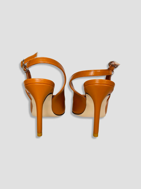 Women Pointed-Toe Slingback Heels