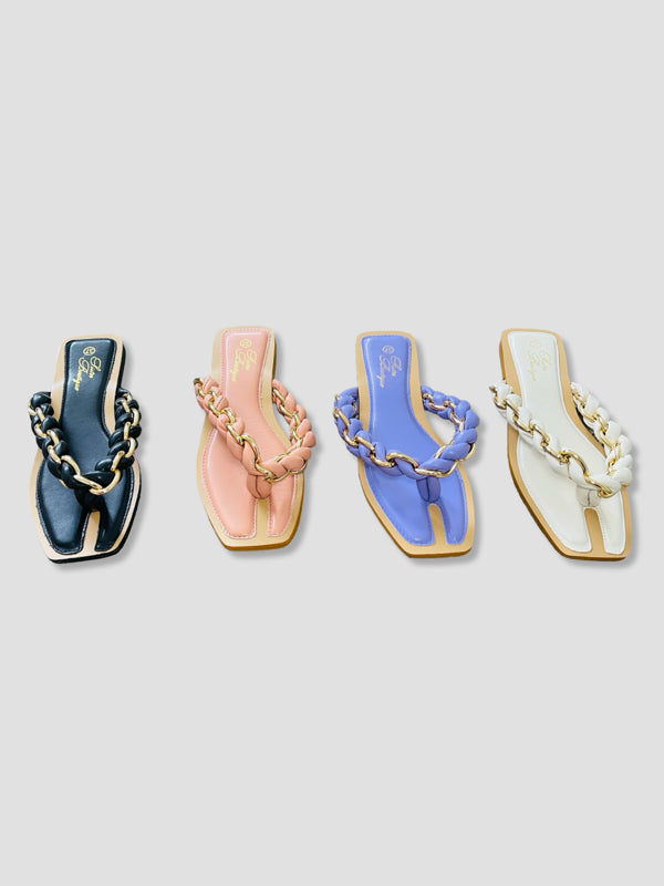 Braided Gold Chain Beach Thong