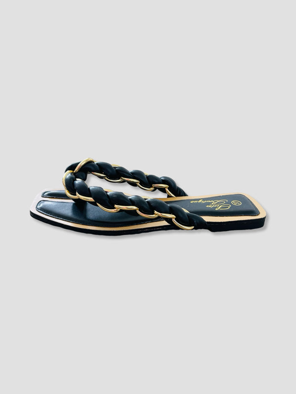 Braided Gold Chain Beach Thong