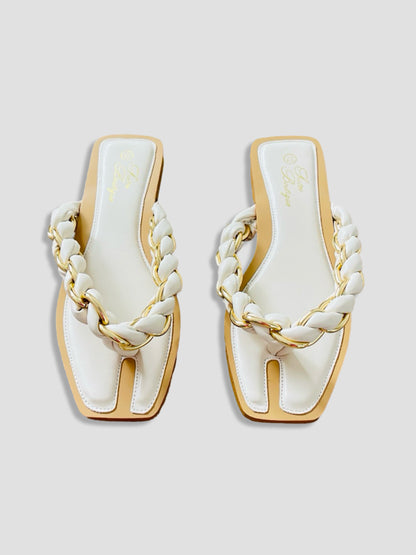 Braided Gold Chain Beach Thong