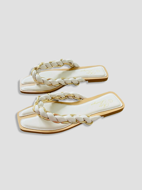 Braided Gold Chain Beach Thong