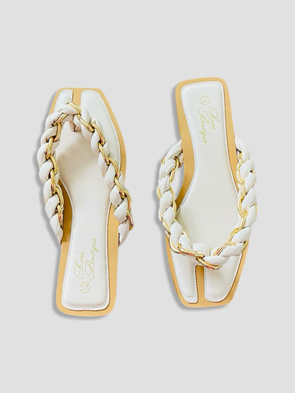 Braided Gold Chain Beach Thong